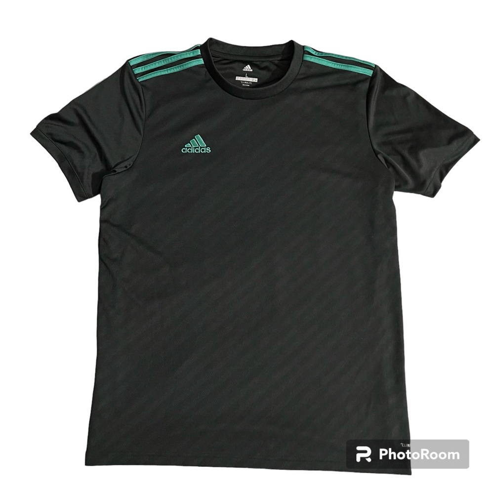 Adidas Black Short Sleeve Logo Athletic T-Shirt